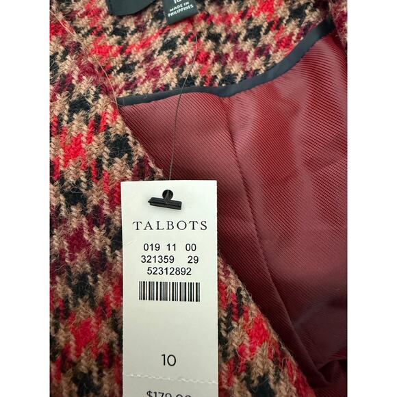 Talbots Womens Aberdeen Wool Houndstooth Blazer Size 16 Professional Career NEW - Picture 8 of 16